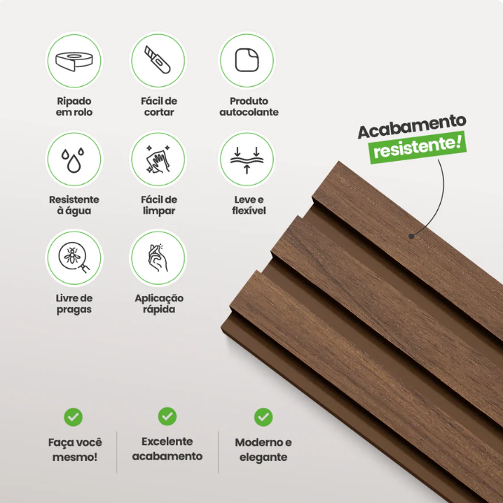 Painel Ripado Laminado Urban Plus Bronze