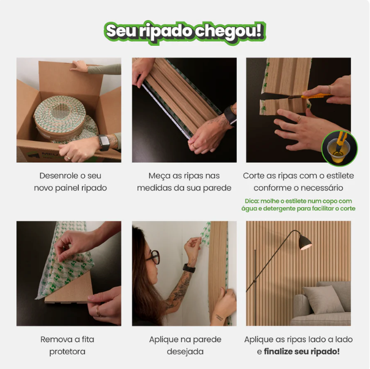 Painel Ripado Laminado Urban Plus Bronze