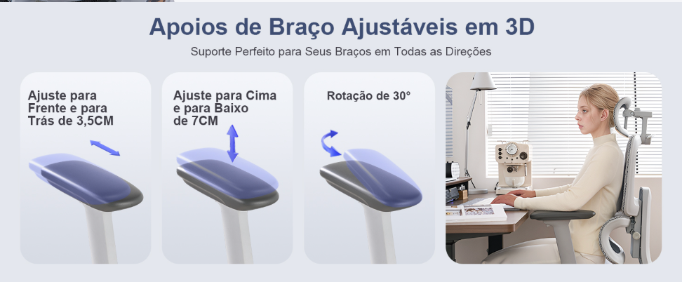 Cadeira Ergonômica Office Dedock