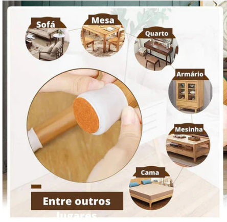 Protetor de Pé de Cadeira | em Silicone