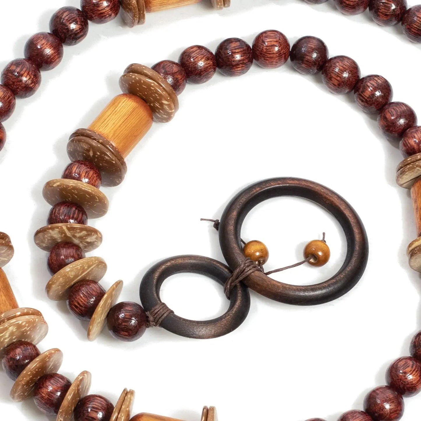 Colar de Mesa Doha em contas Marrom