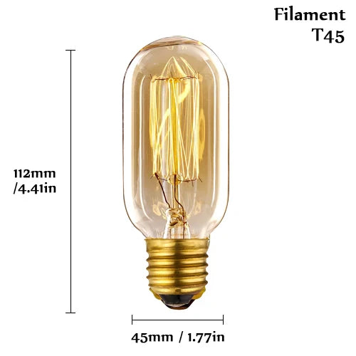 Lampada De Led Retro Vintage E27 Bivolt Branco Quente