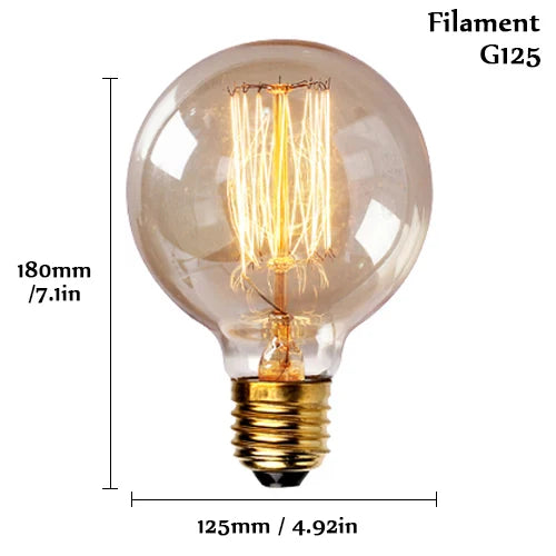 Lampada De Led Retro Vintage E27 Bivolt Branco Quente