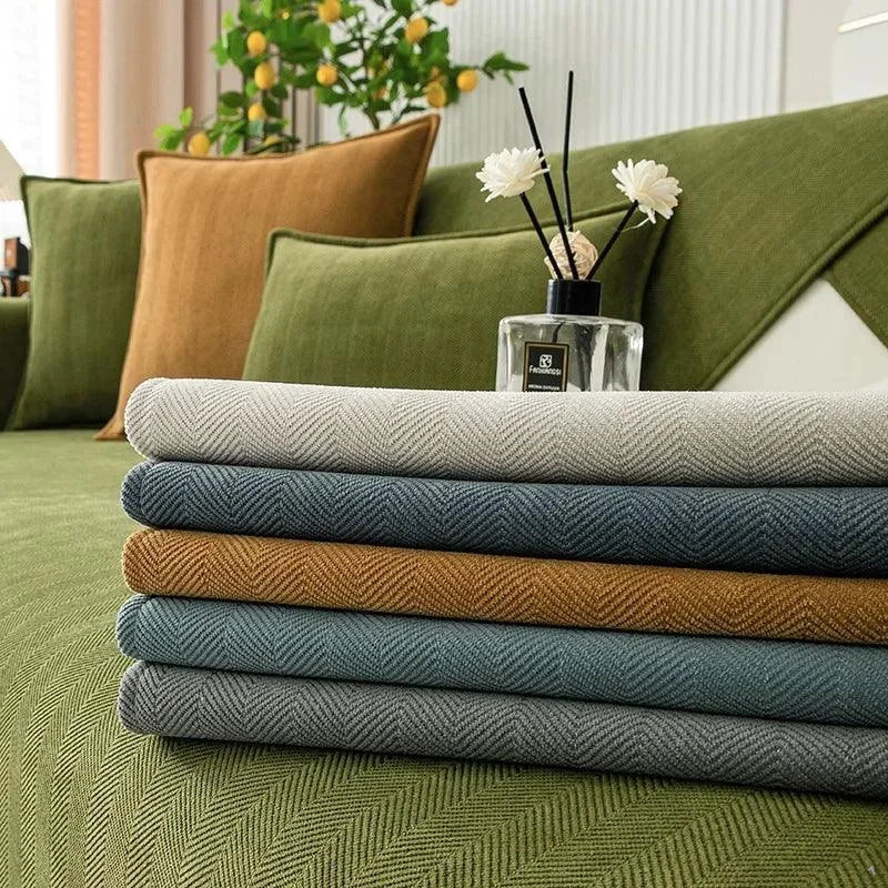 Capa de Sofá Antiderrapante em Tecido Klauz Cinza