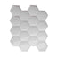 Pastilha Adesiva Cozinha Hexagonal Branca 26x24,5cm