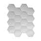 Pastilha Adesiva Cozinha Hexagonal Branca 26x24,5cm