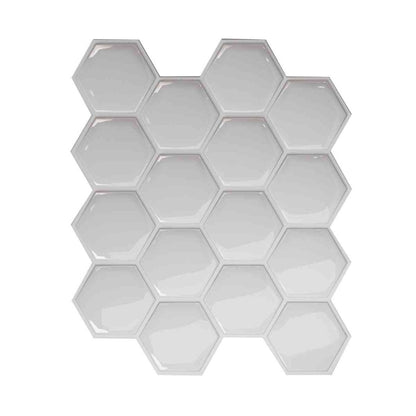 Pastilha Adesiva Cozinha Hexagonal Branca 26x24,5cm