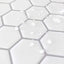 Pastilha Adesiva Cozinha Hexagonal Branca 26x24,5cm