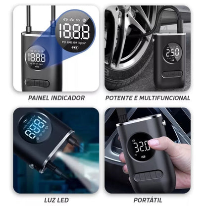 Mini Compressor de Ar Portatil de Pneu