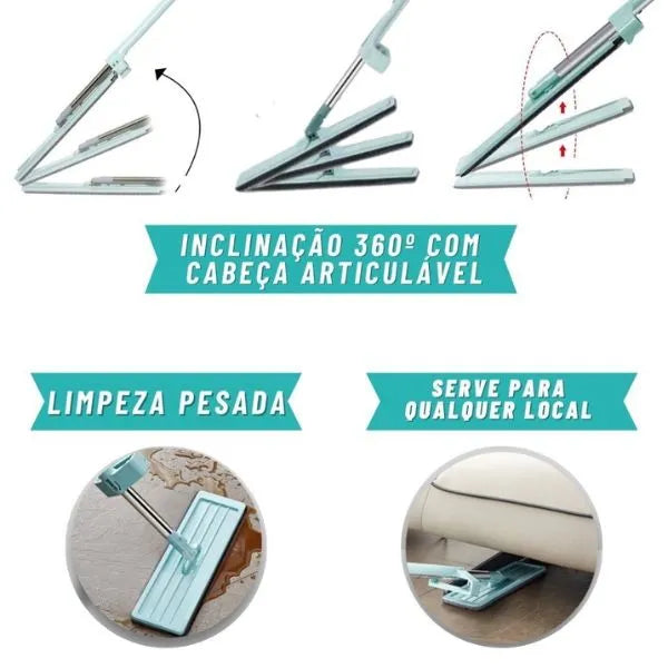 Mop de Limpeza com Esfregão e Balde