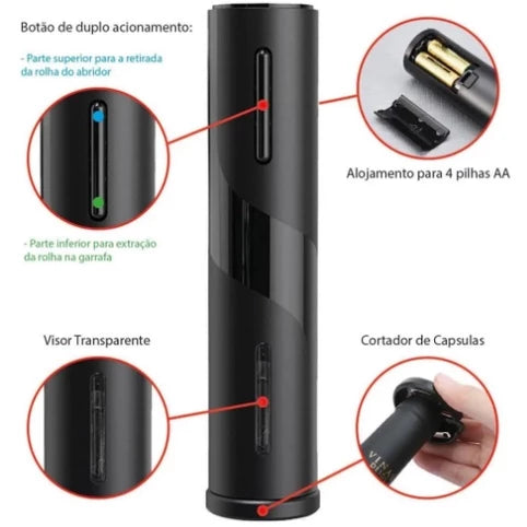 Abridor de Vinhos Elétrico | Dedock