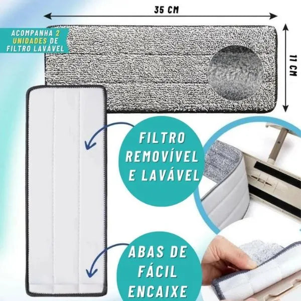 Mop de Limpeza com Esfregão e Balde