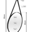 Espelho Redondo Claire 40cm | Alça Couro