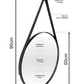 Espelho Redondo Claire 40cm | Alça Couro