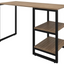 Mesa Home Office C/prateleiras De Metal E&A - Preto/Canela