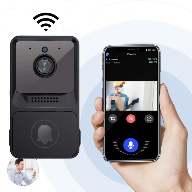 Campainha inteligente Wifi com Câmera 4K
