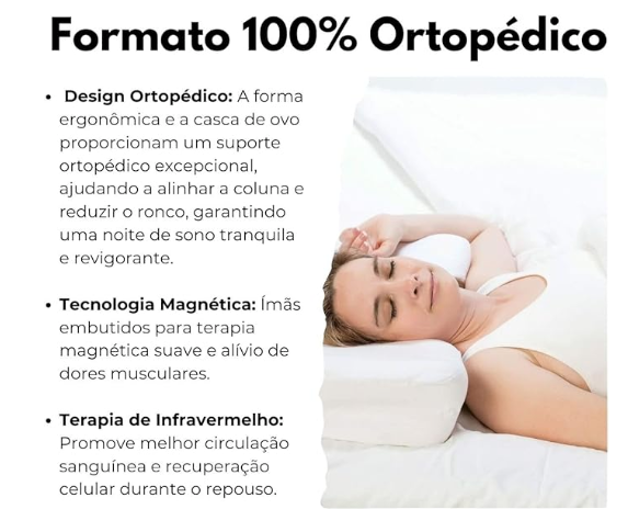 Travesseiro Magnético Anti-Ronco