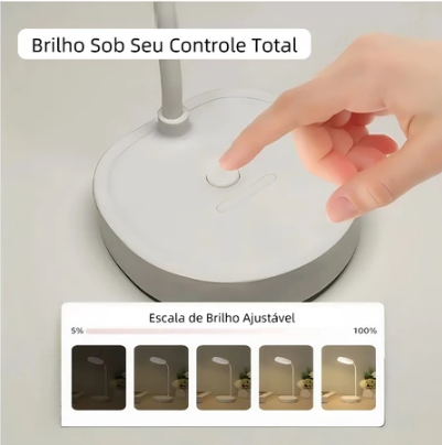 Luminária Abajur  LED \ Luz Recarregável Touch