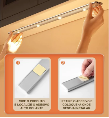 Luminária Ultra LED com sensor de movimento