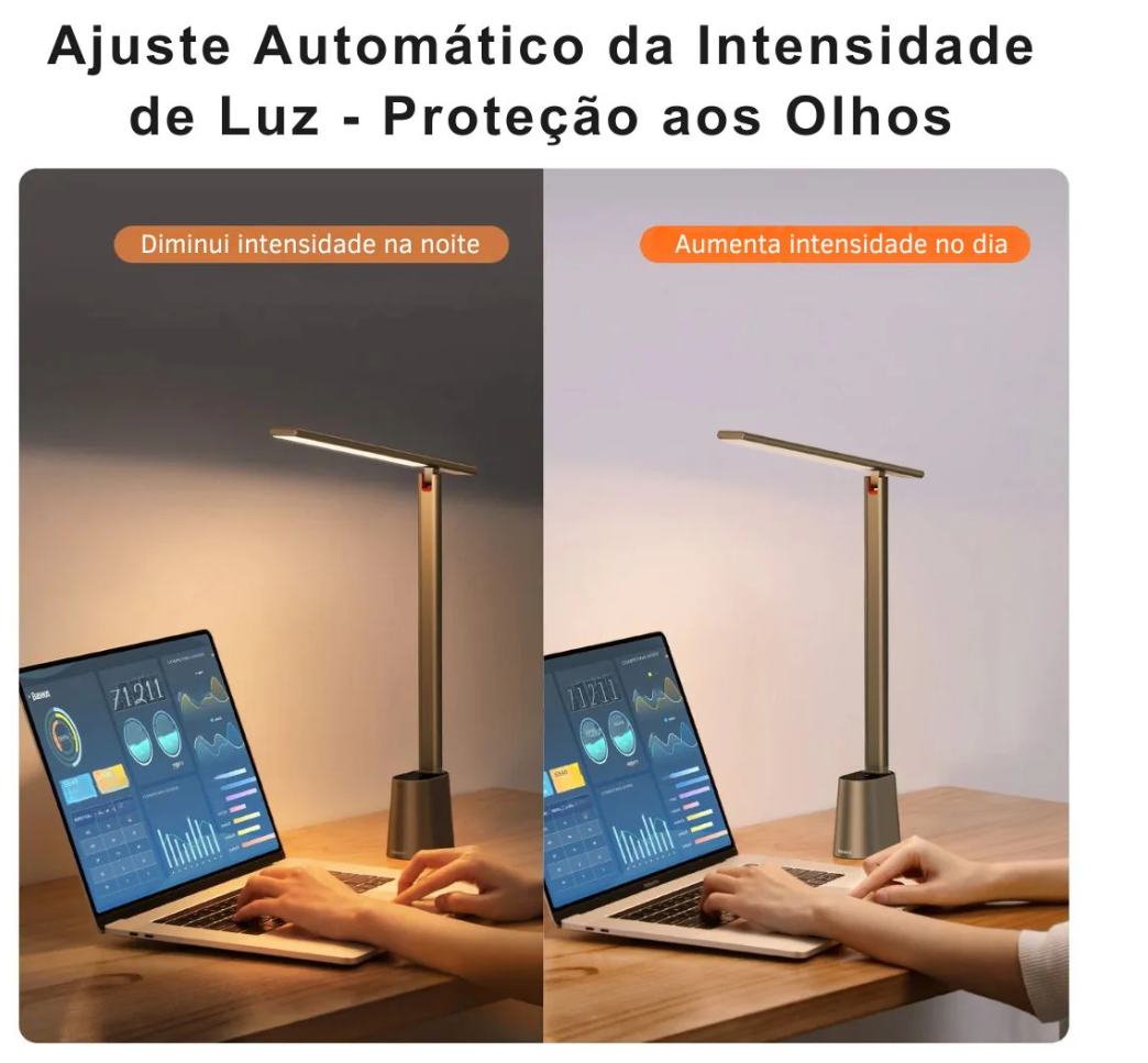Luminária De Mesa Inteligente touch Automática