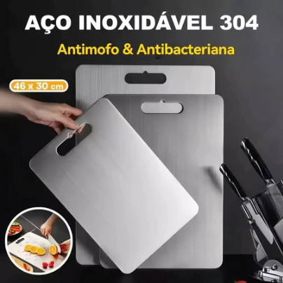 Tábua de Cozinha em Aço Inoxidável Antibacteriana