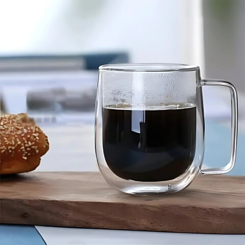 Copo de Vidro Parede Dupla Café e Chá Dedock
