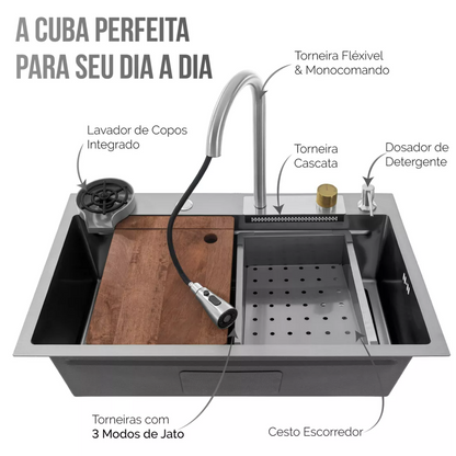 Cuba Cozinha Gourmet Prateado SoftClean