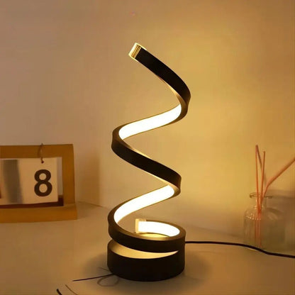 Luminária Abajur De Mesa Ondular