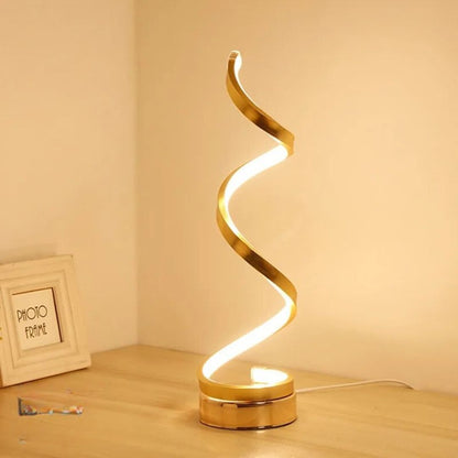 Luminária Abajur De Mesa Ondular