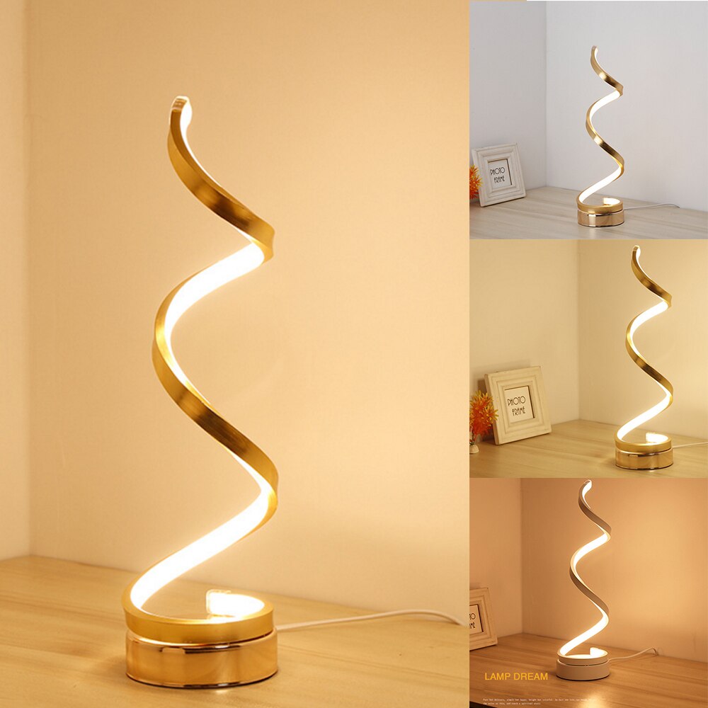 Luminária Abajur De Mesa Ondular