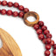Colar de Mesa Dhabi em contas e Madeira Vermelho