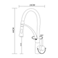 Kit Cuba Cozinha Gourmet Aço Inox C/ Torneira Flexível Preto
