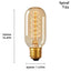 Lampada De Led Retro Vintage E27 Bivolt Branco Quente