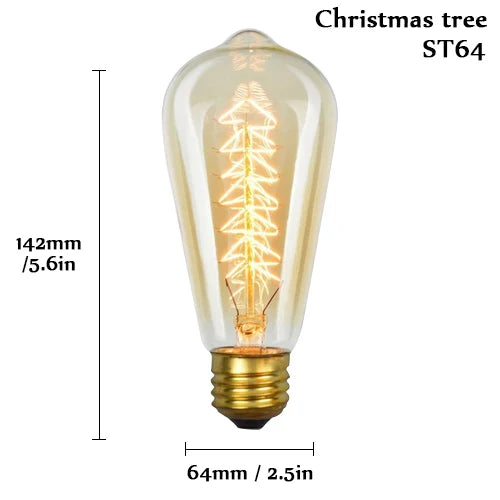 Lampada De Led Retro Vintage E27 Bivolt Branco Quente