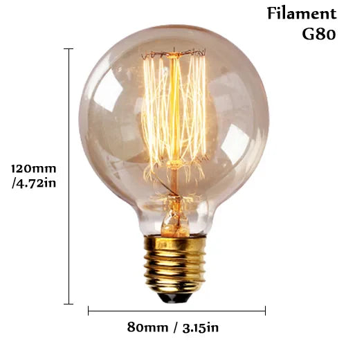 Lampada De Led Retro Vintage E27 Bivolt Branco Quente