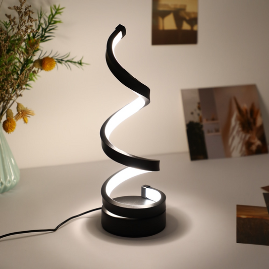 Luminária Abajur De Mesa Ondular