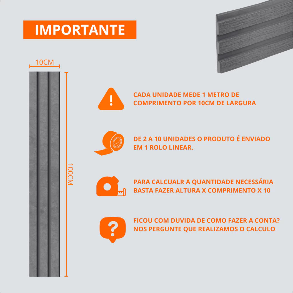 Painel Ripado Laminado Urban Plus Bronze