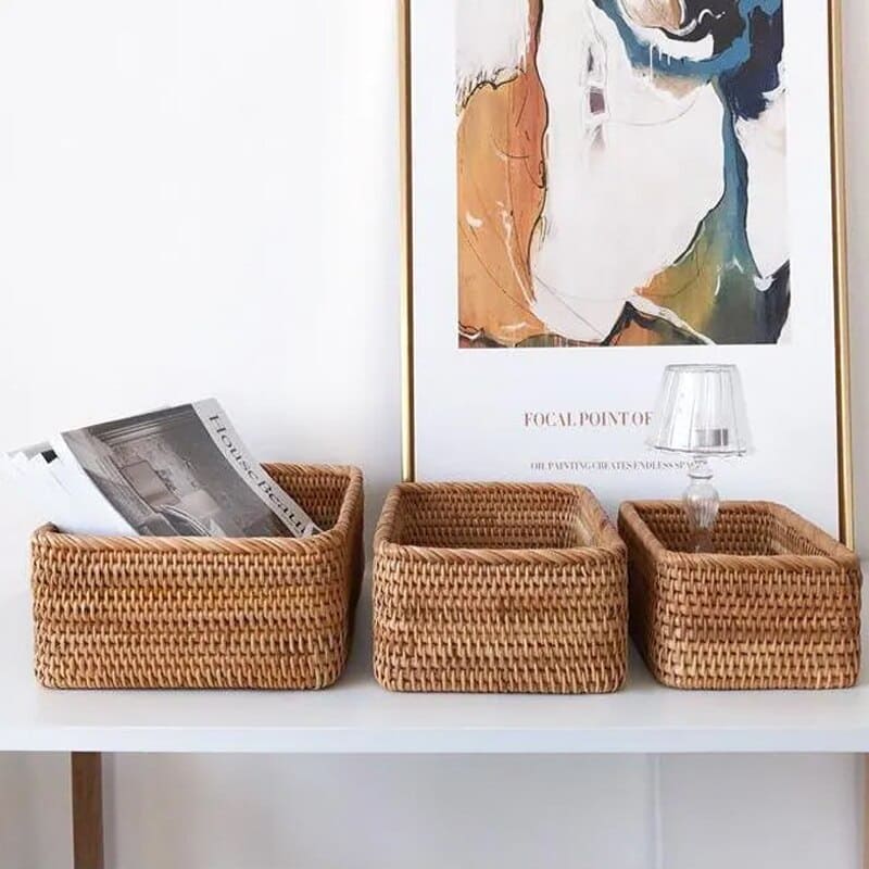 Cesto Vime Organizador Decorativo