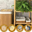 Cesto de Roupa Suja 70 Litros Lavanderia Bambu c/ Tampa
