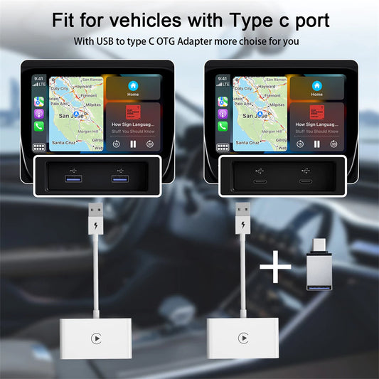 Adaptador Carplay e  Auto Android Sem Fio