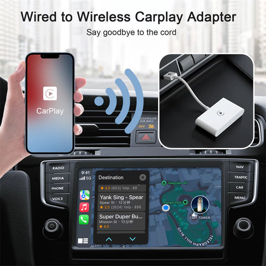 Adaptador Carplay e  Auto Android Sem Fio