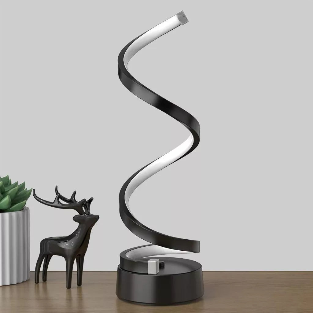 Luminária Abajur De Mesa Ondular