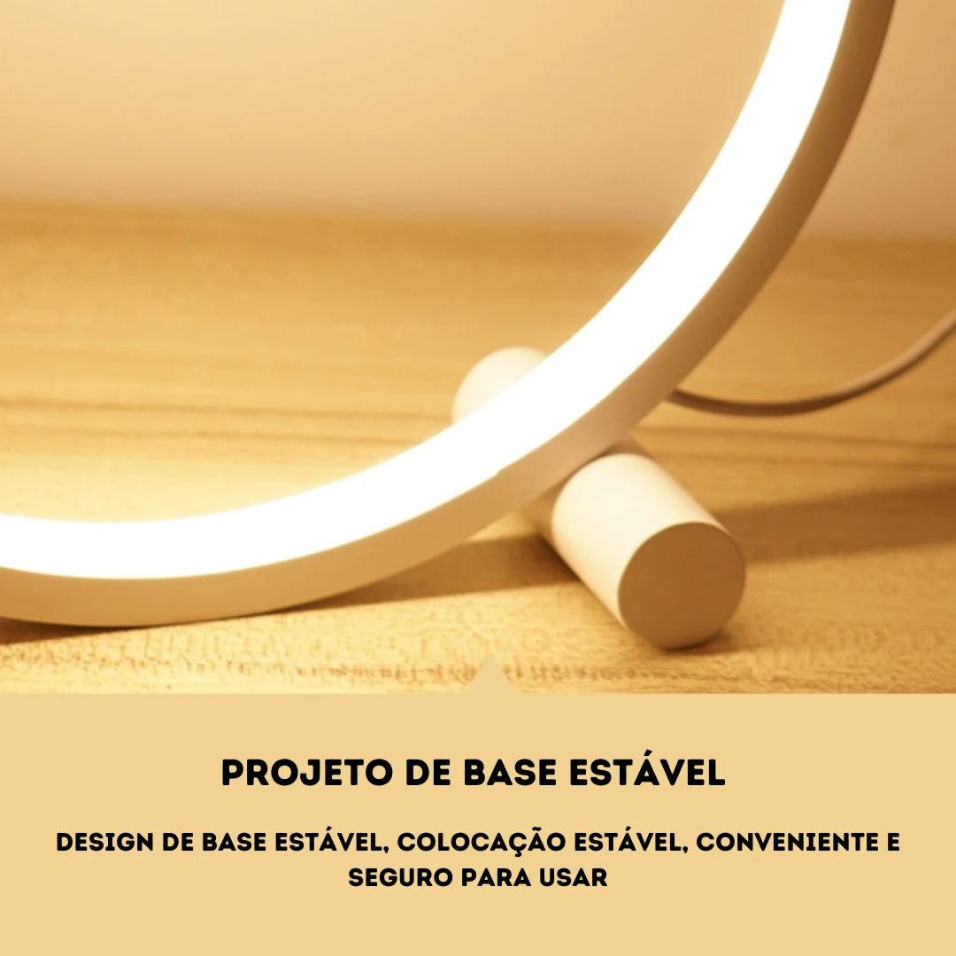 Luminária de Mesa Alumínio Moderna Ondular