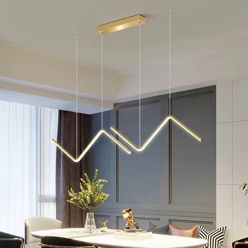 Lustre Pendente Led Linear Diamond