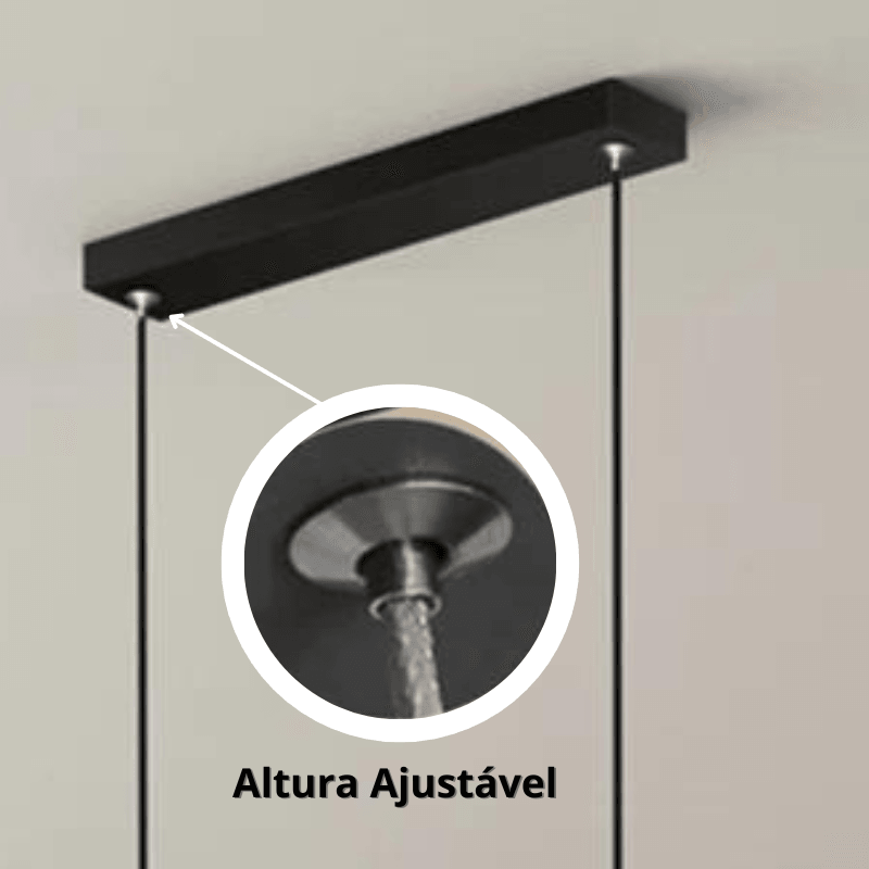 Lustre Pendente Led Linear Diamond