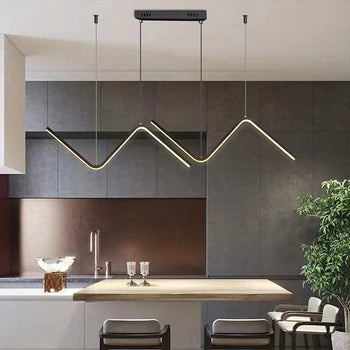 Lustre Pendente Led Linear Diamond