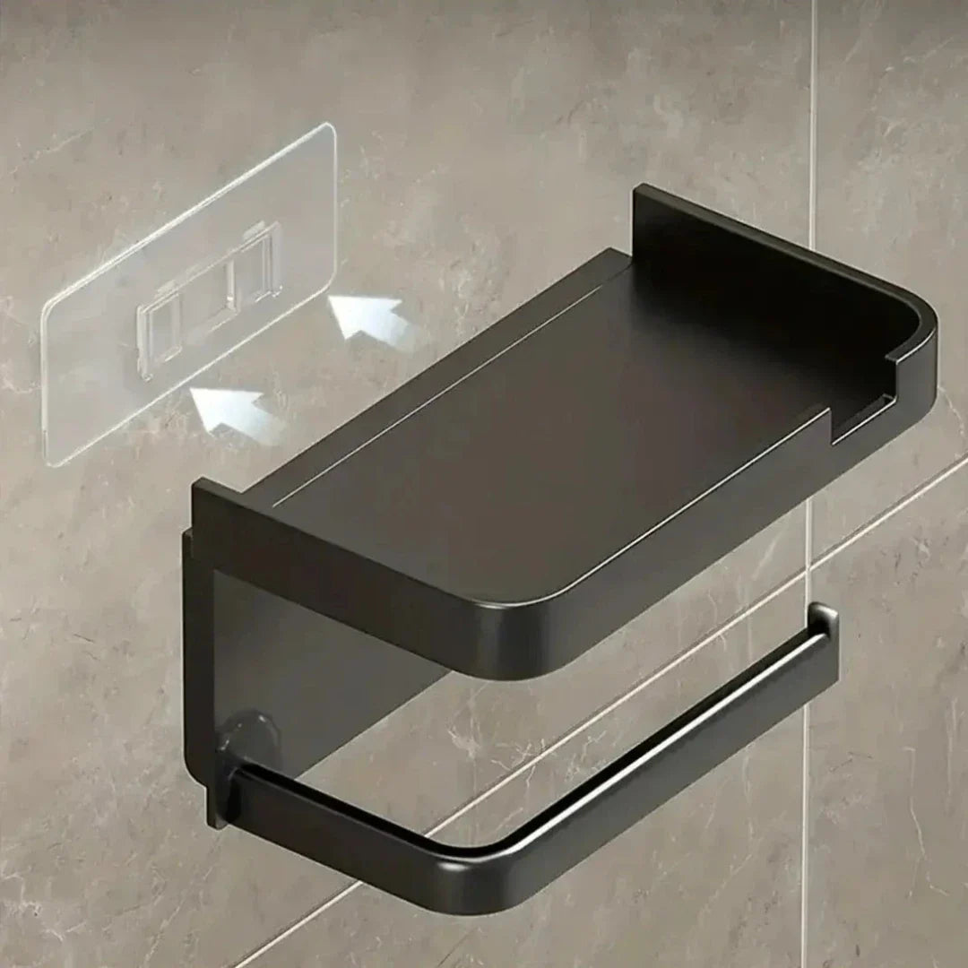 Suporte Porta Papel Higiênico Preto | Premium