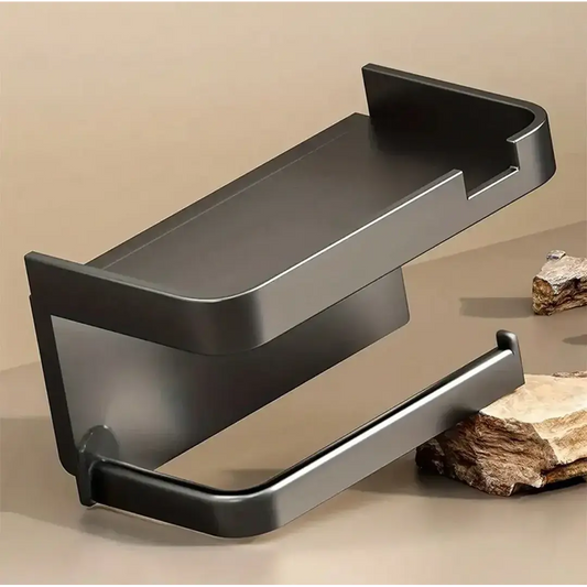 Suporte Porta Papel Higiênico Preto | Premium